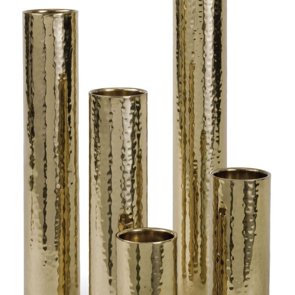 Hammered Bud Vase Set